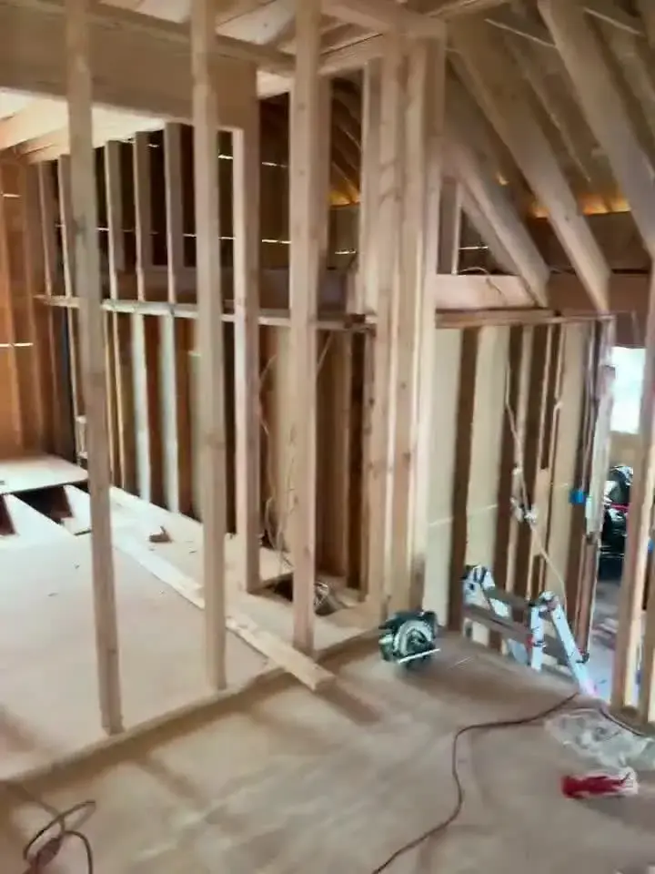 Attic and roof framing video for a home addition