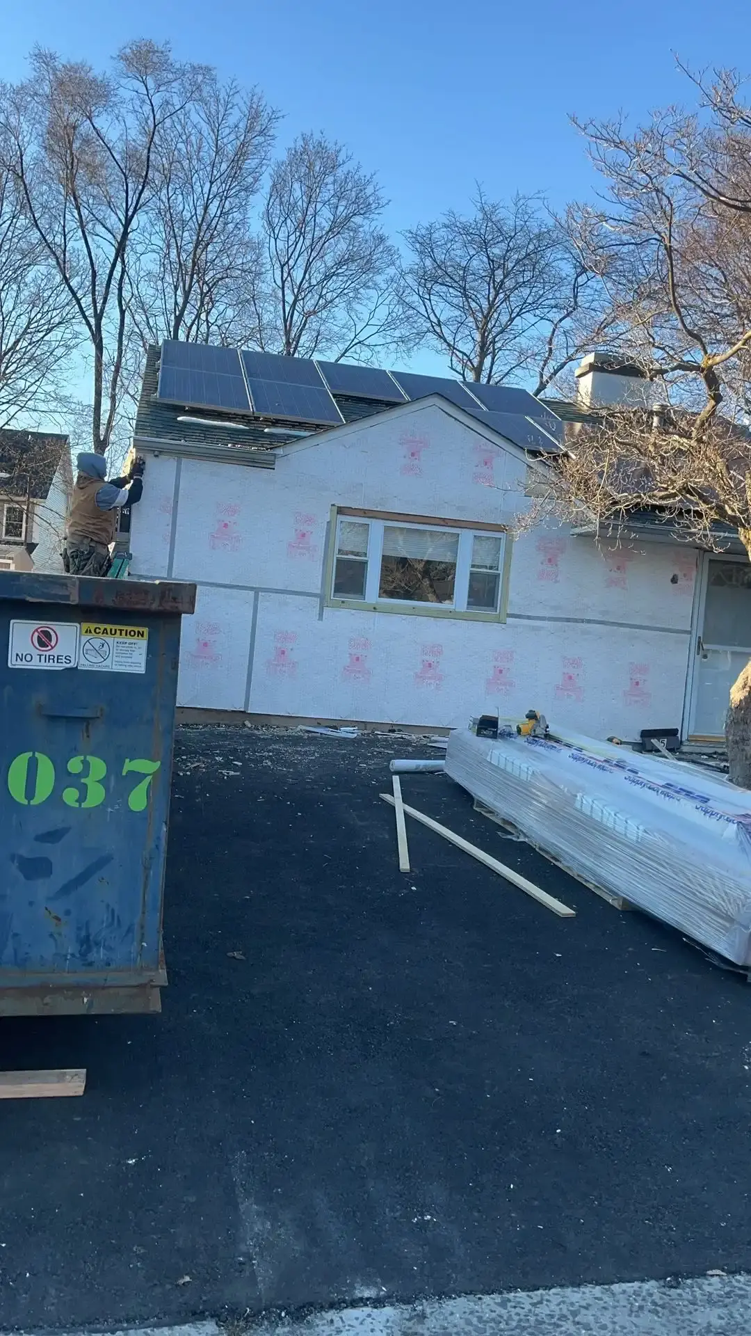 Rear home addition wrapped and ready for siding