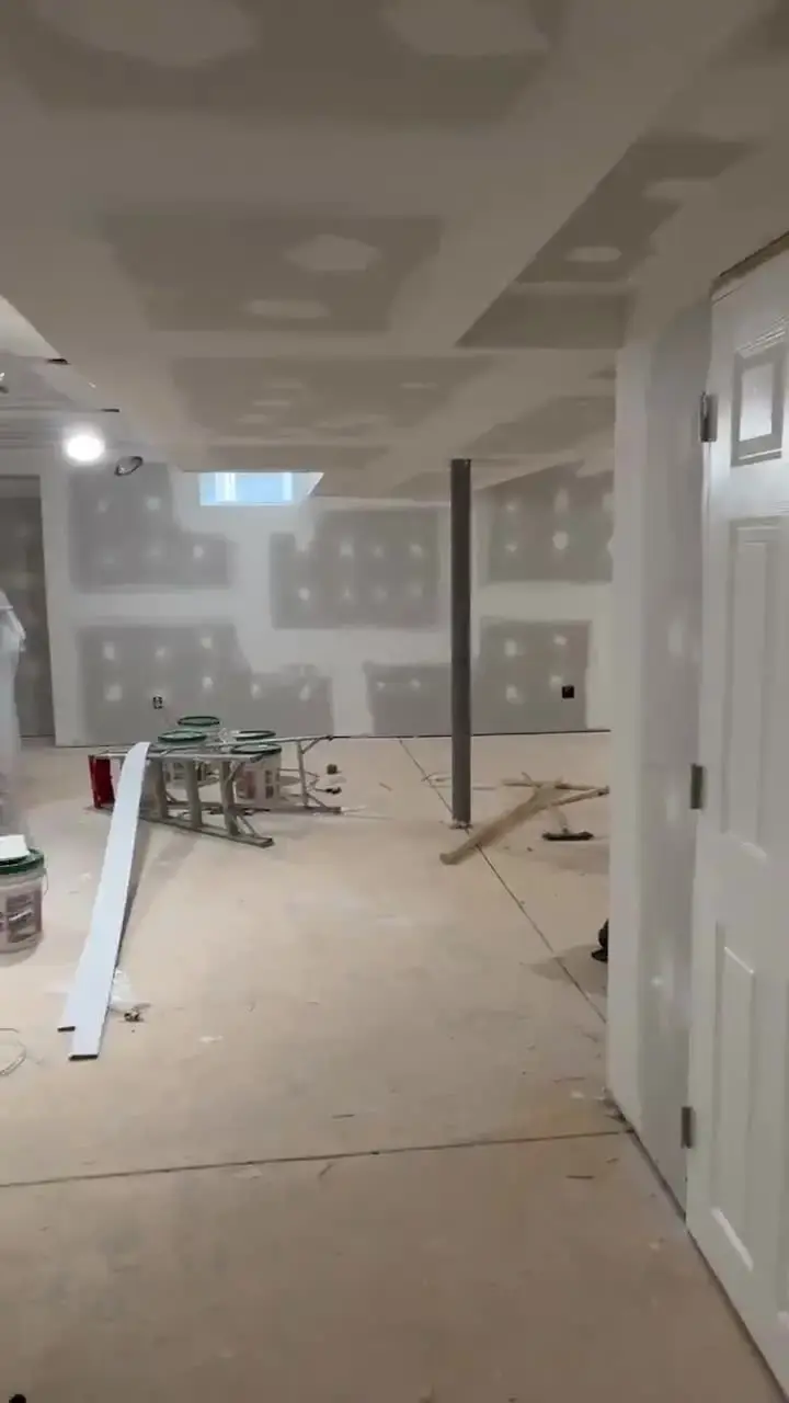 Basement drywall stage video